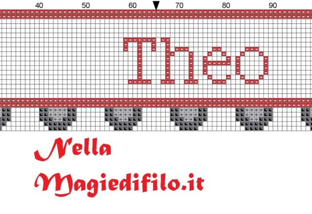 name_theo_with_truck_cross_stitch_pattern_