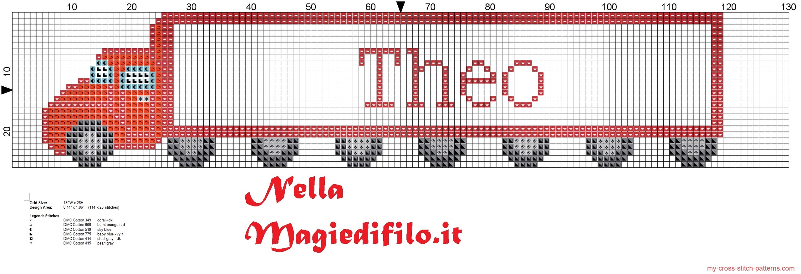 name_theo_with_truck_cross_stitch_pattern_