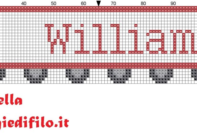 name_william_with_truck_cross_stitch_pattern