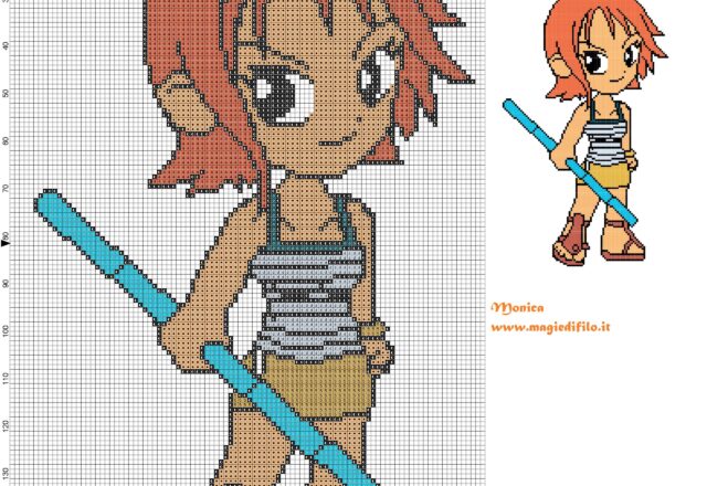 nami_one_piece_cross_stitch_pattern