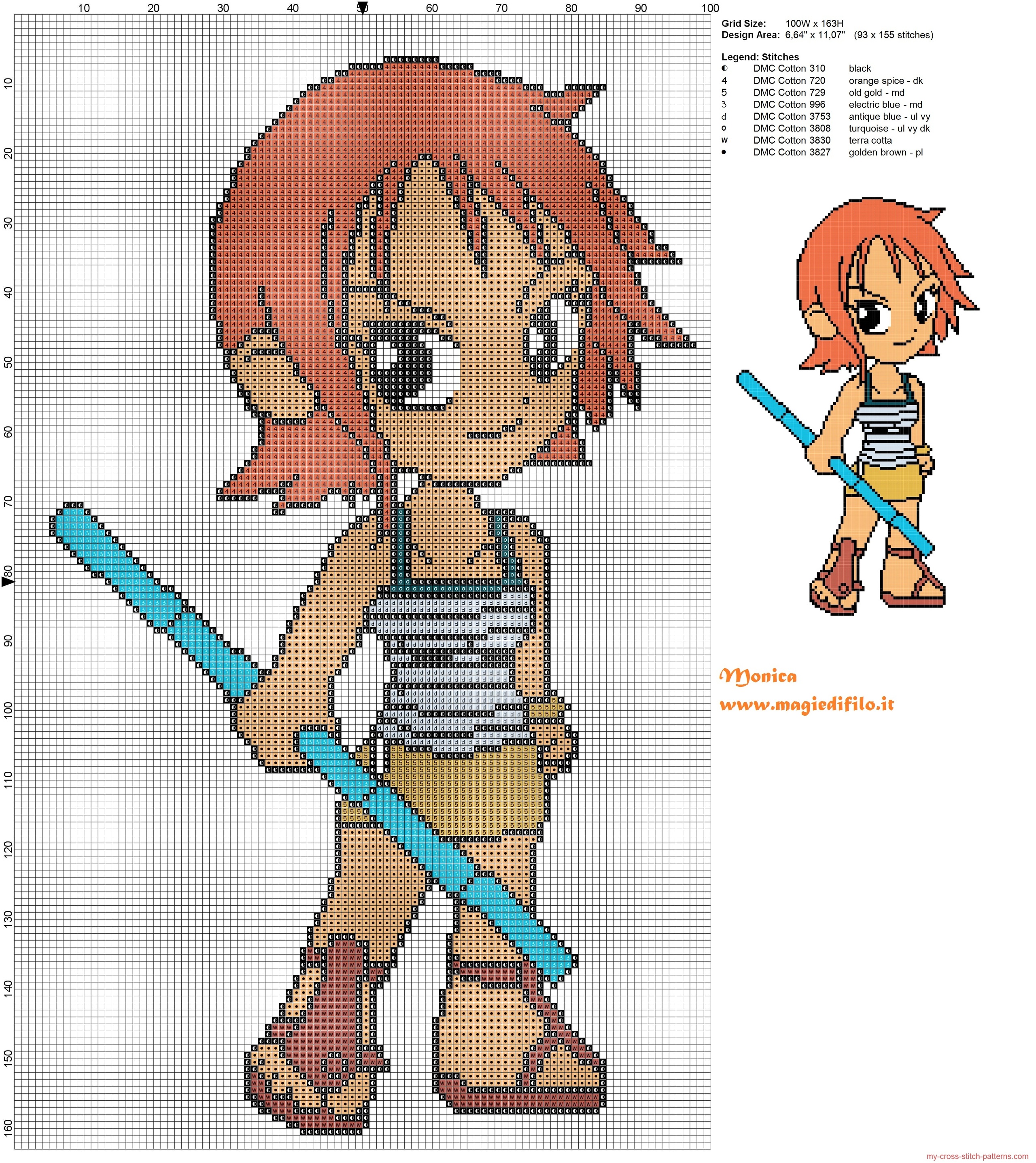 nami_one_piece_cross_stitch_pattern