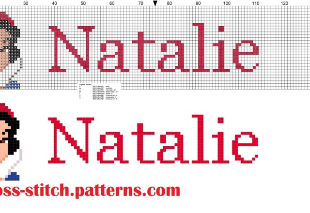 natalie_cross_stitch_pattern_name_with_disney_princess_white_snow