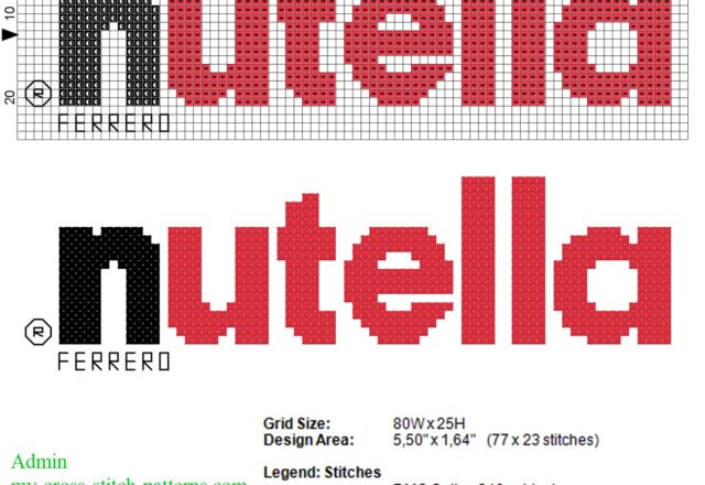 nutella_logo_cross_stitch_pattern_77_x_23_stitches_2_dmc_threads