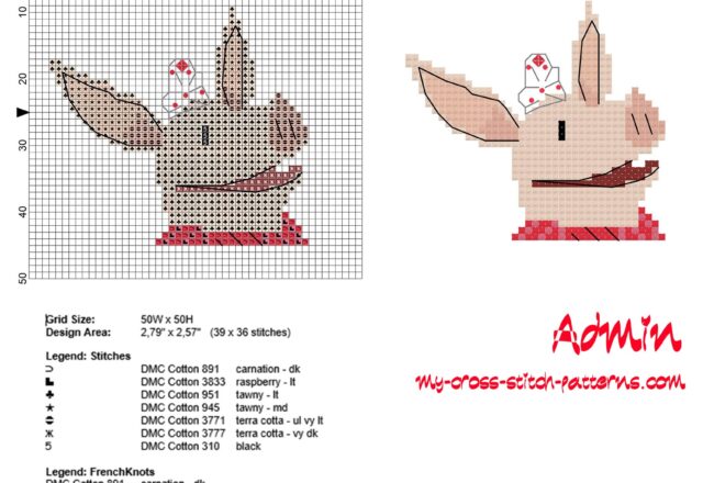 olivia_pig_cartoon_cross_stitch_baby_bibs_idea_free_download_in_40_stitches