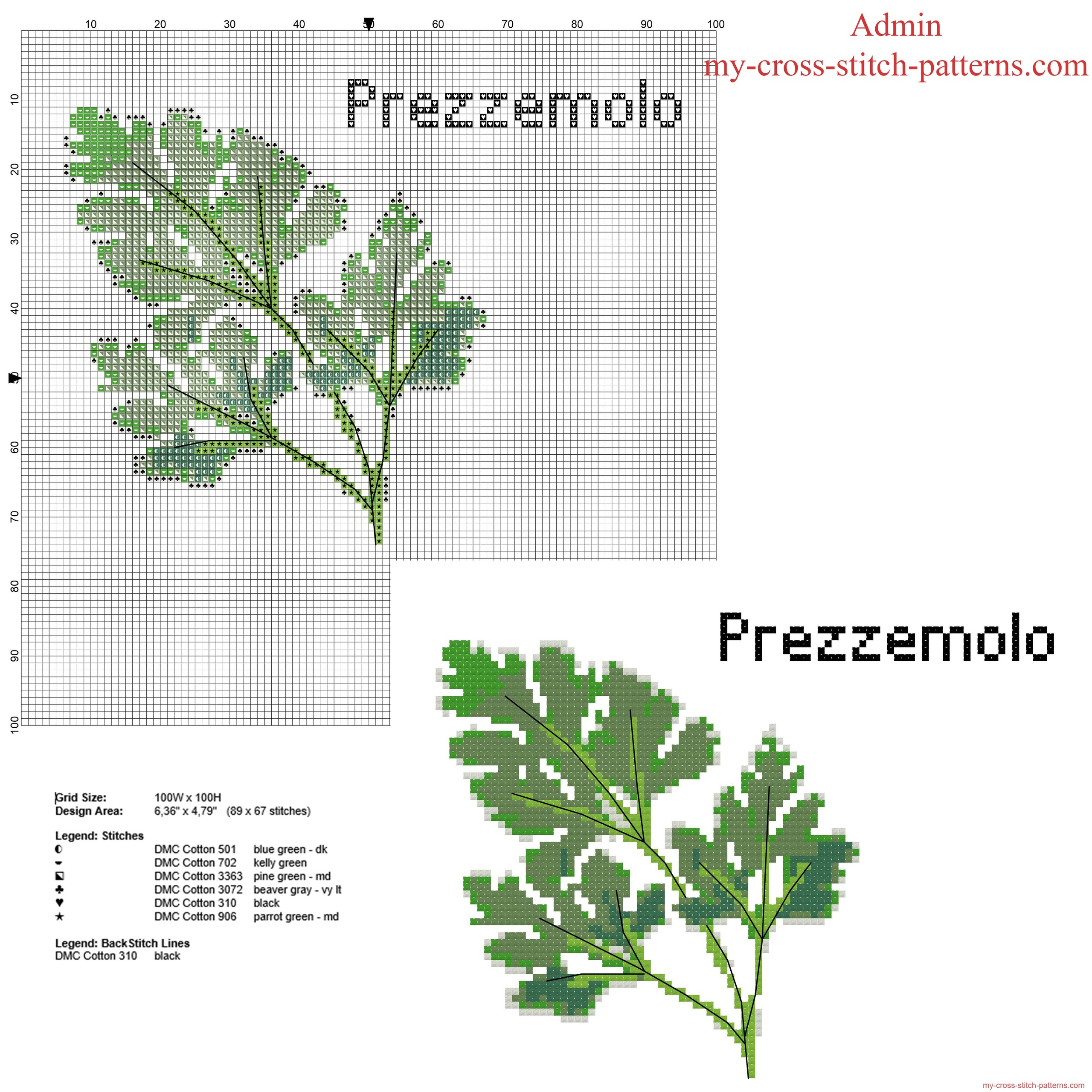 parsley_herb_free_cross_stitch_pattern