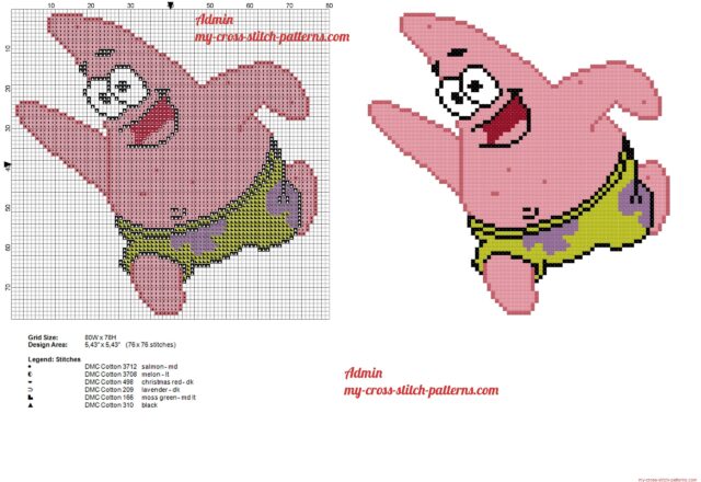 patrick_star_from_spongebob_cartoon_cross_stitch_pattern