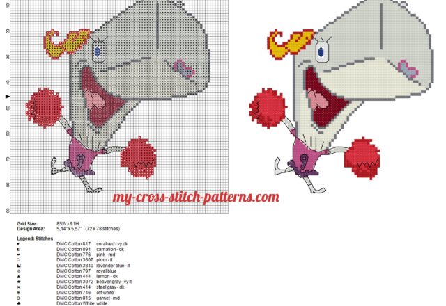 pearl_krabs_spongebob_character_cross_stitch_pattern