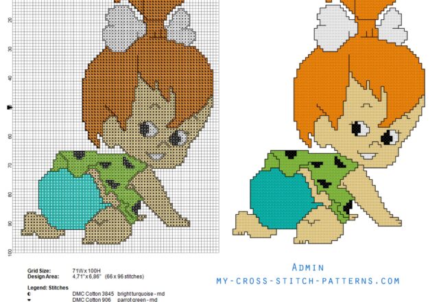 pebbles_flintstone_flintstones_infant_daughter_cross_stitch_pattern