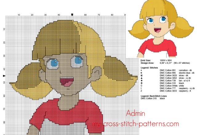 penny_inspector_gadget_cartoons_character_free_cross_stitch_pattern