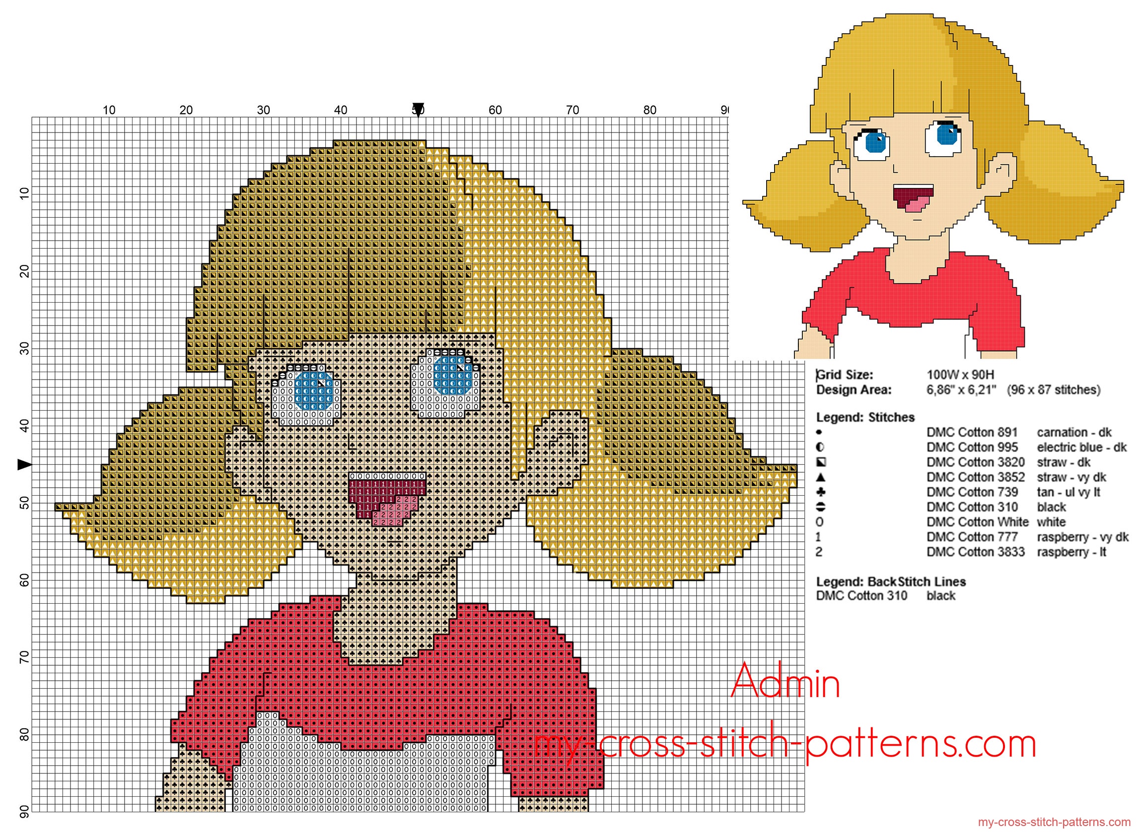 penny_inspector_gadget_cartoons_character_free_cross_stitch_pattern