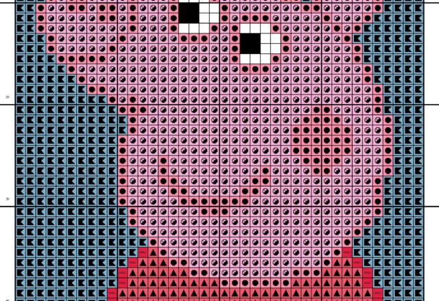 peppa_pig_face_simple_and_small_cross_stitch_patterns_40x40
