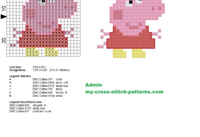 peppa_pig_small_cross_stitch_pattern_21x21