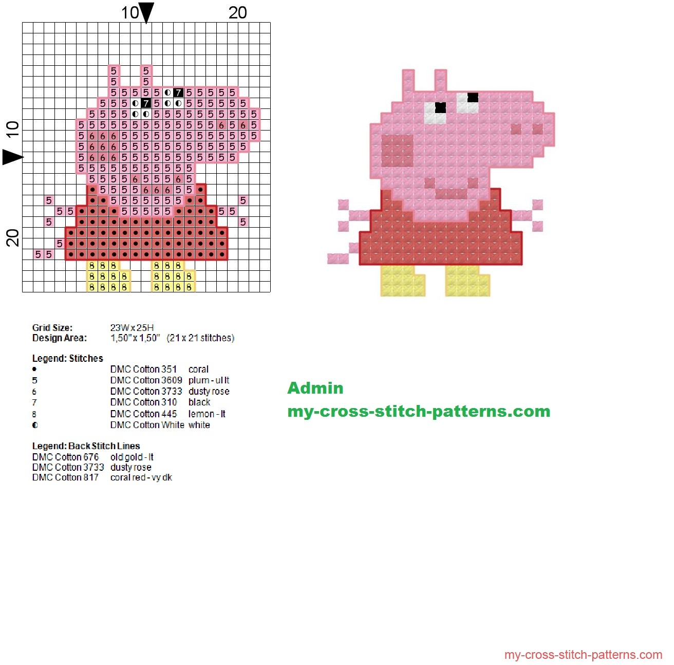 peppa_pig_small_cross_stitch_pattern_21x21