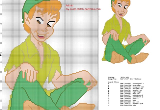 peter_pan_sitting_free_cross_stitch_pattern_97_x_143_stitches_14_dmc_colors