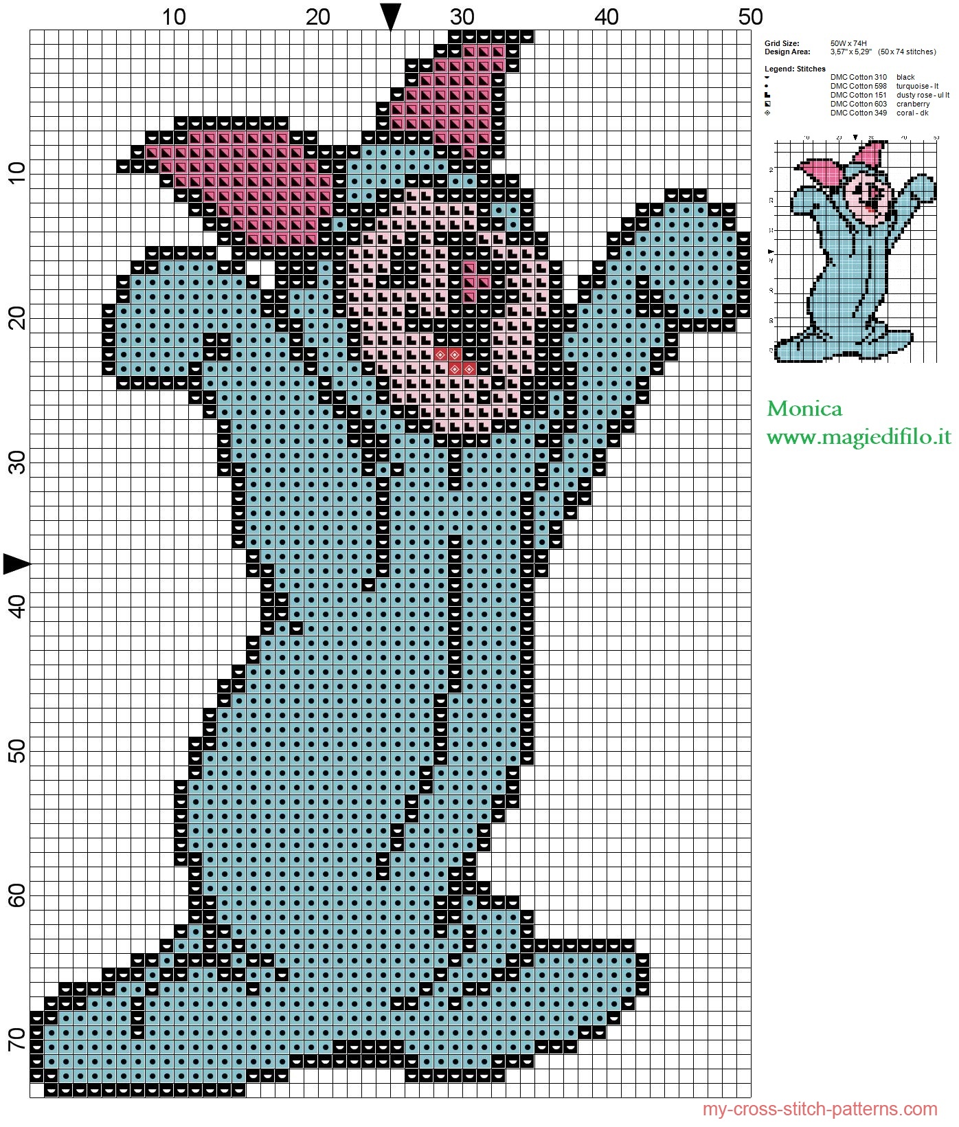 piglet_ghost_cross_stitch_pattern