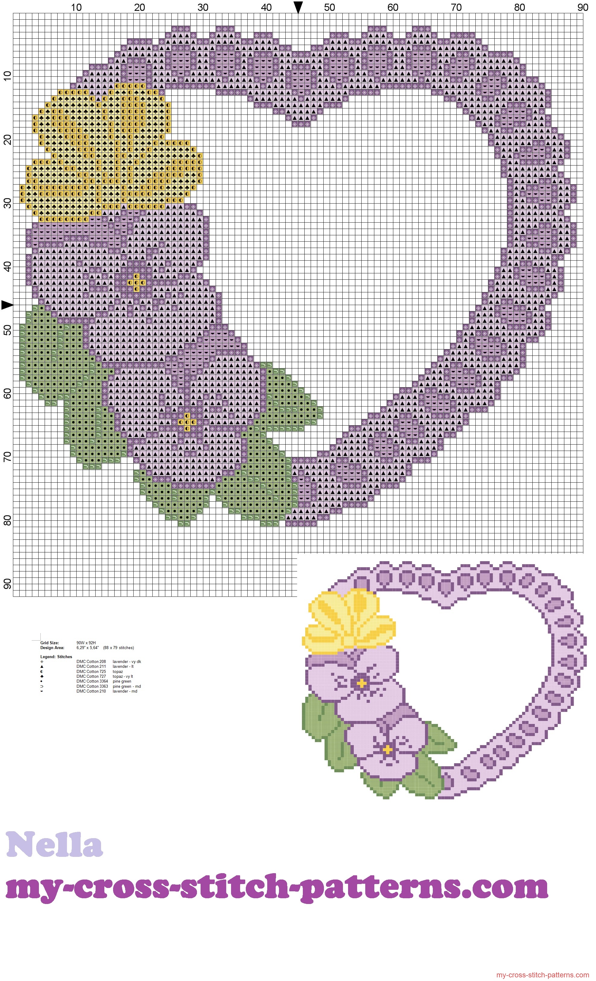 pillow_rings_heart_with_pansies_and_leaves