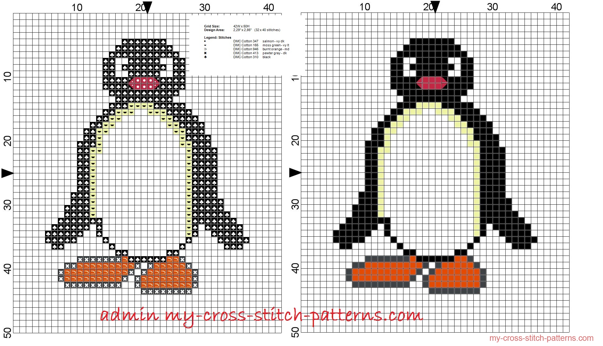 pingu_small_cross_stitch_pattern_32x40_stitches