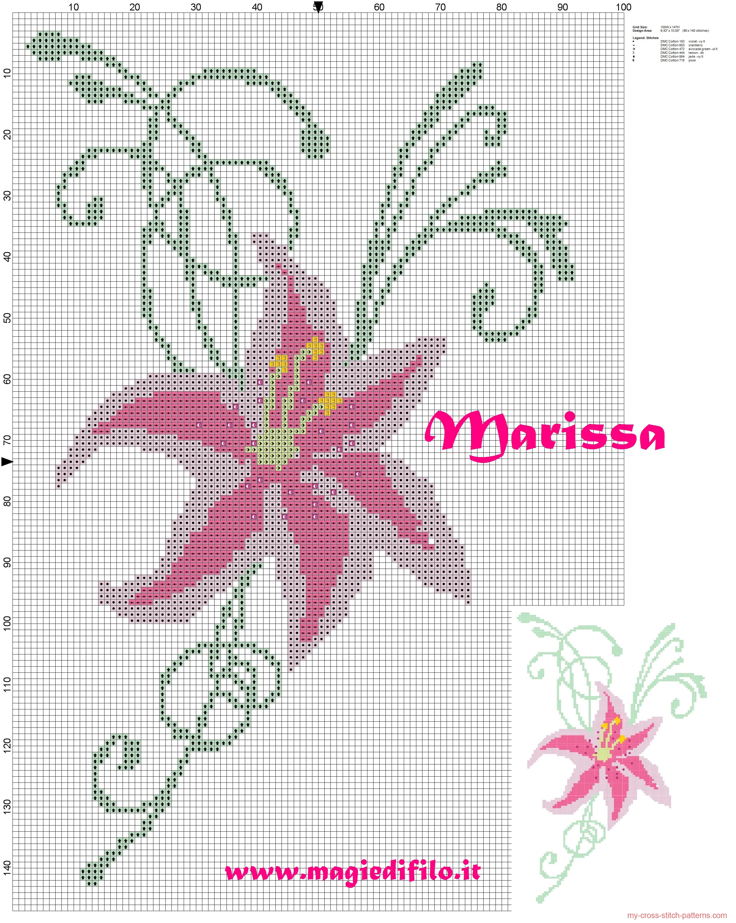 pink_lily_flower_stylized