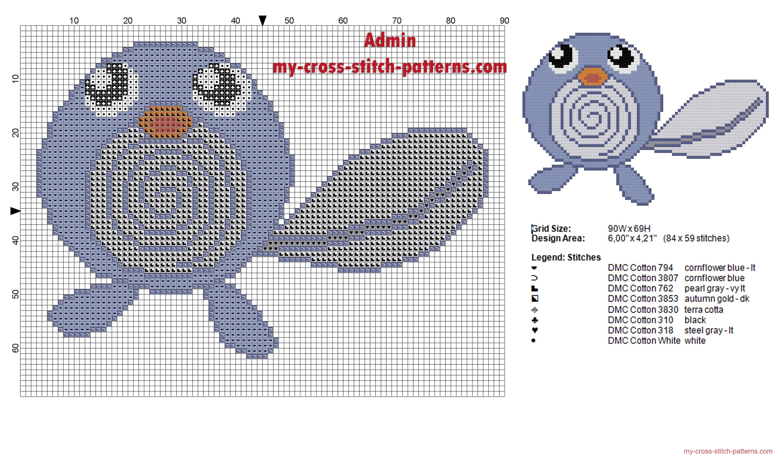 pokemon_poliwag_060_first_generation_of_pokemon_cross_stitch_pattern