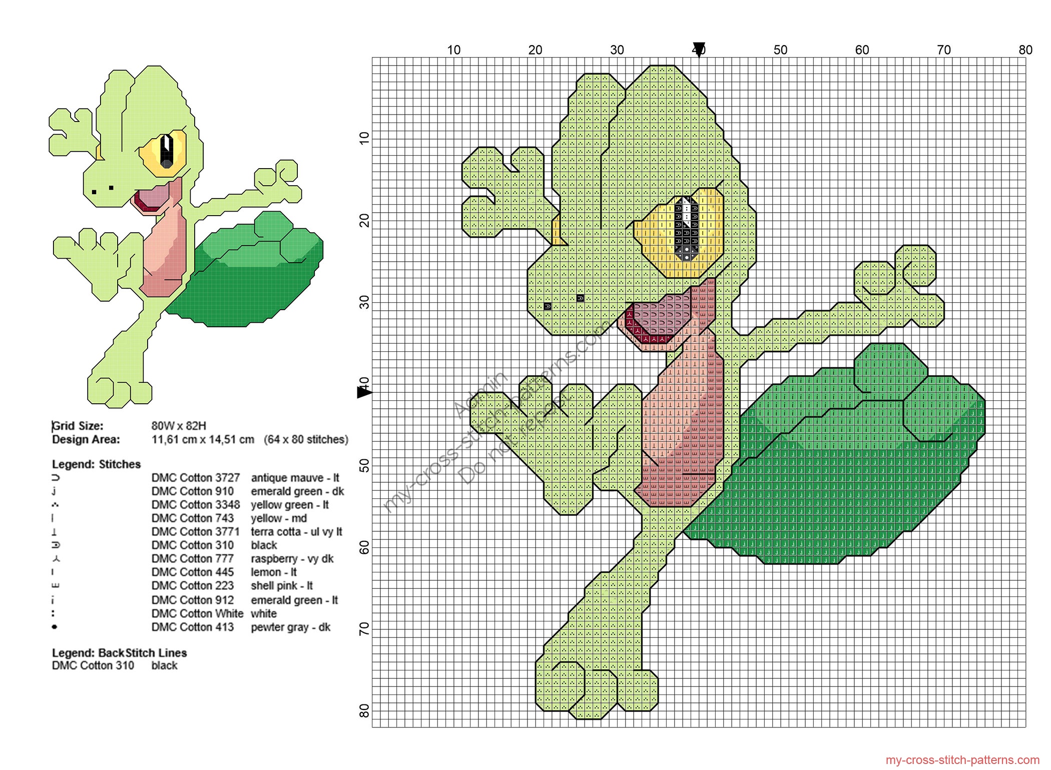 pokemon_treecko_free_cross_stitch_pattern