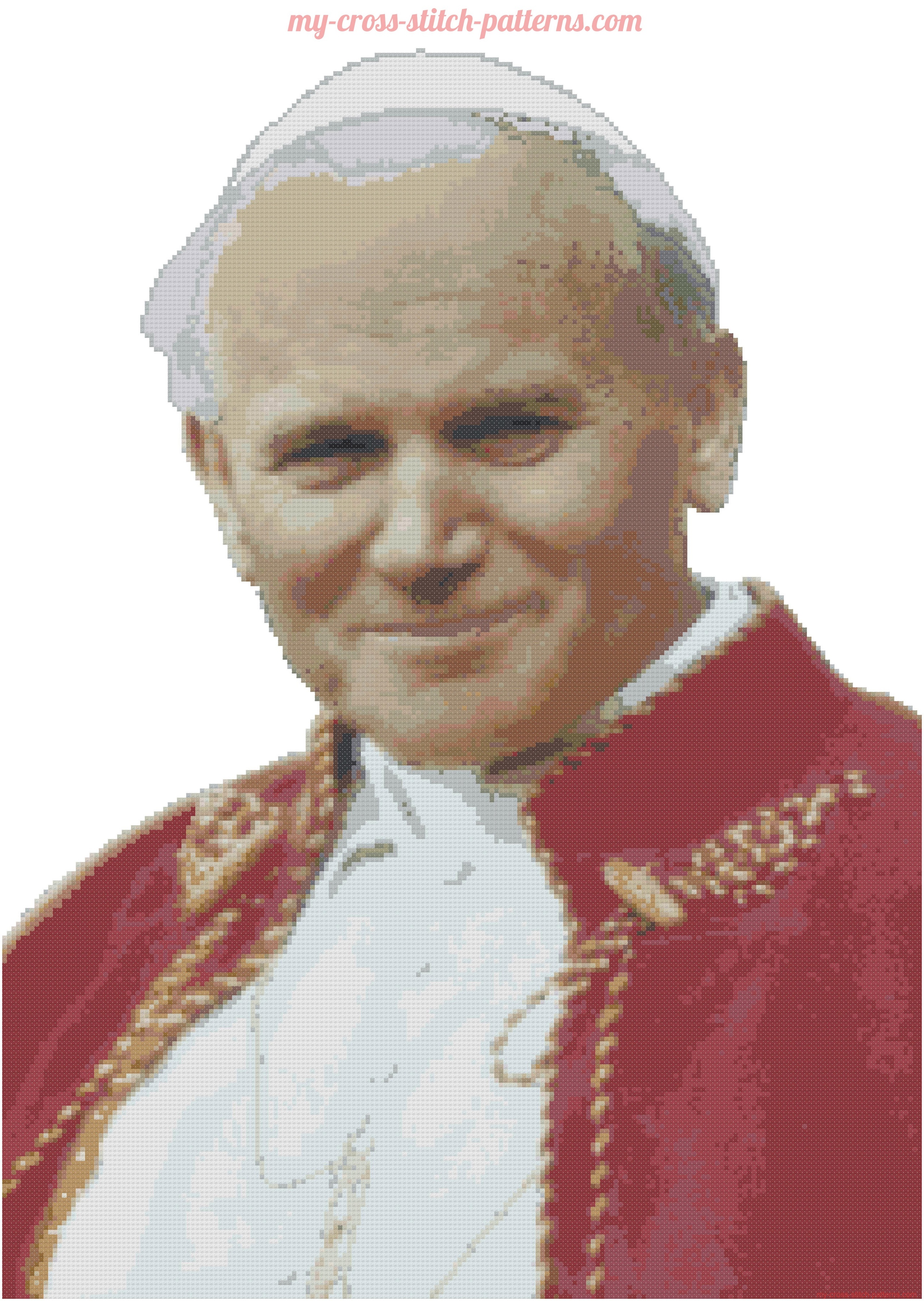 pope_john_paul_ii_pope_wojtyla_cross_stitch_pattern_preview