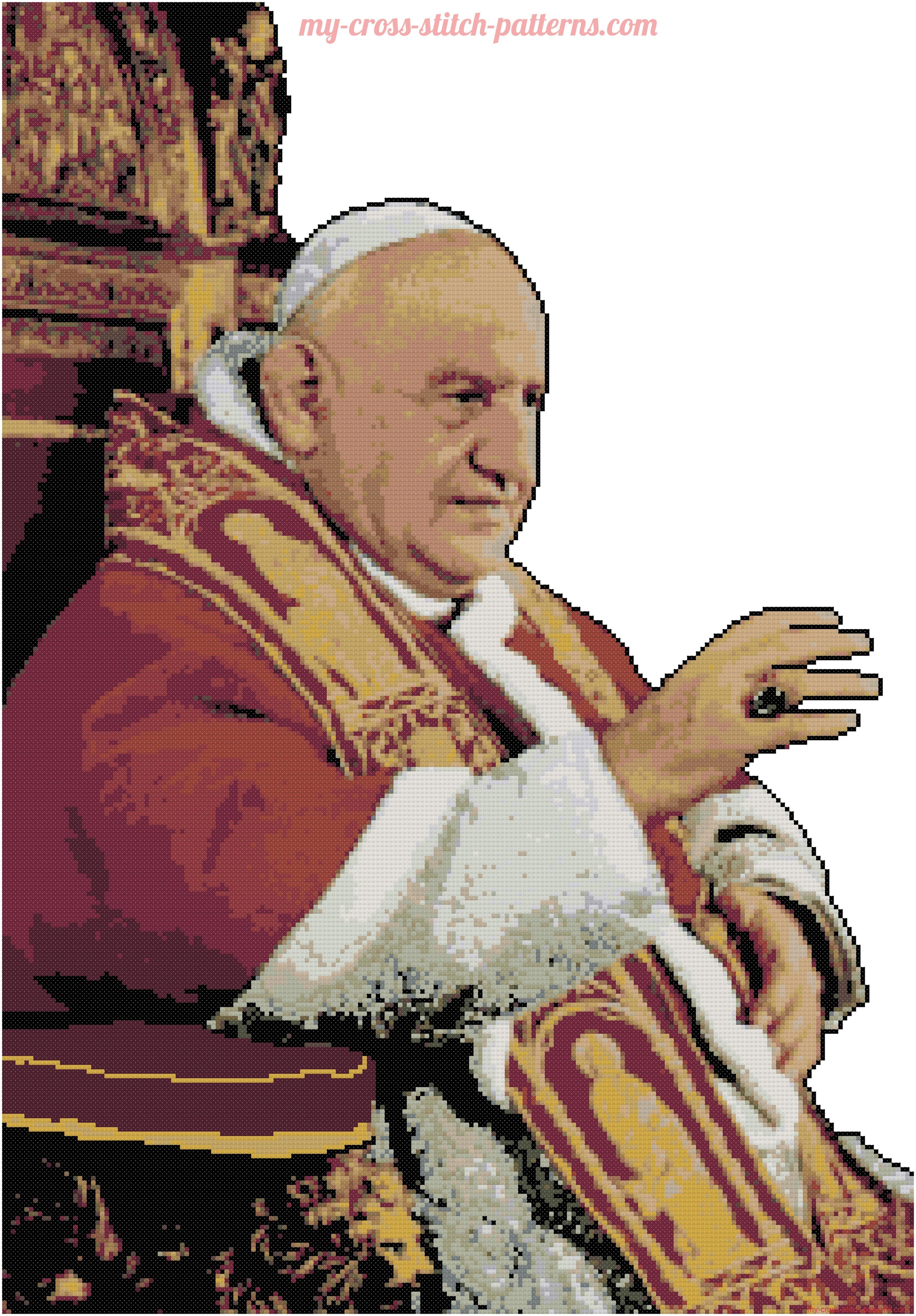 pope_john_xxiii_pope_roncalli_cross_stitch_pattern_preview