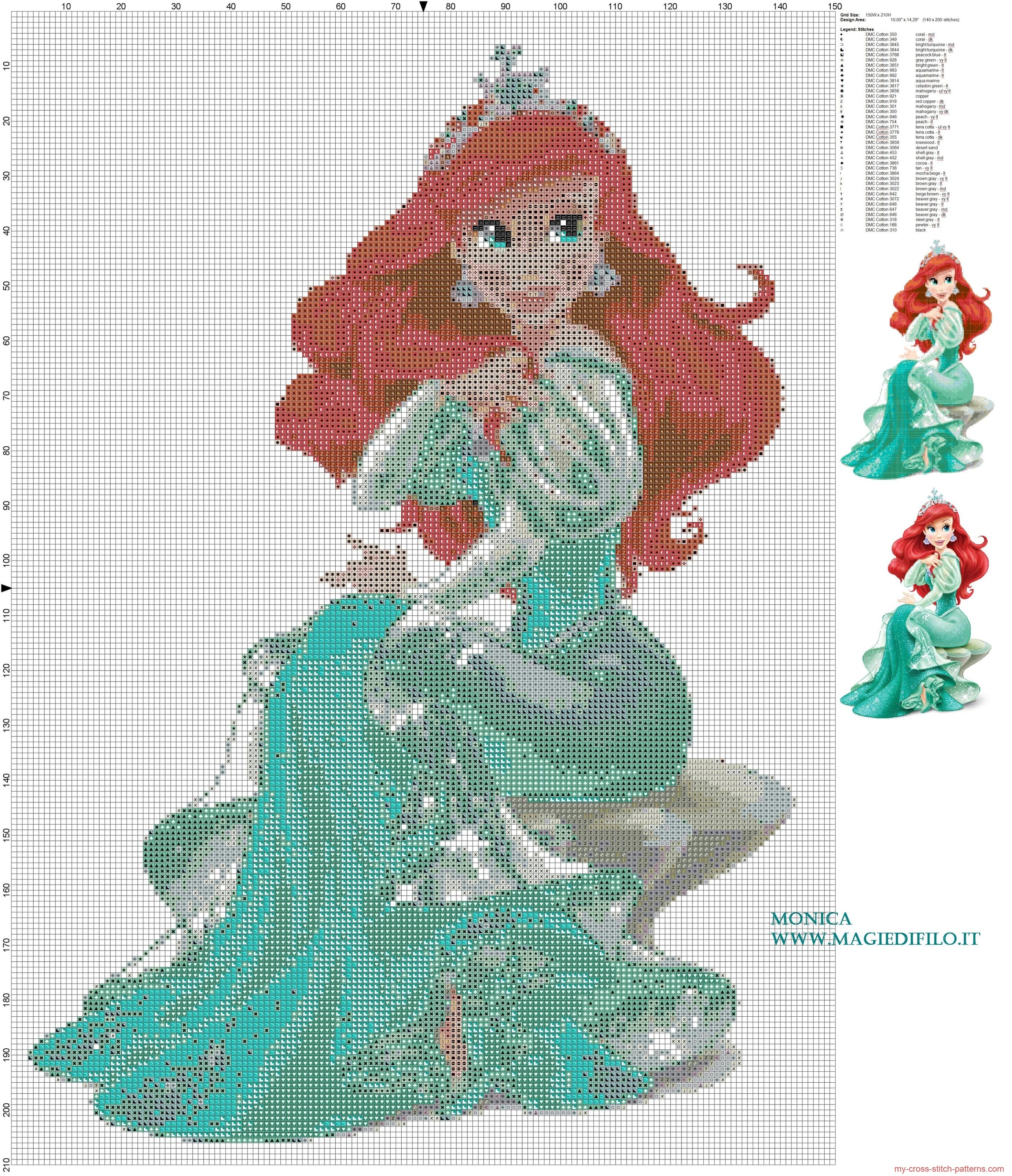 princess_ariel_cross_stitch_pattern