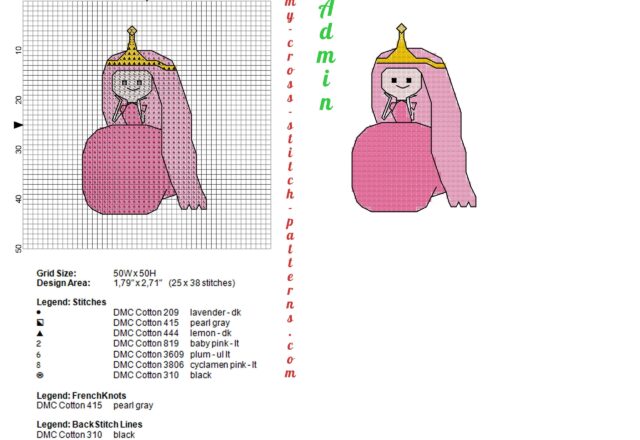 princess_bubblegum_adventure_time_cross_stitch_pattern_2