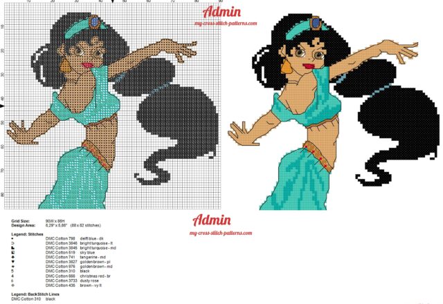 princess_jasmine_cross_stitch_pattern_free