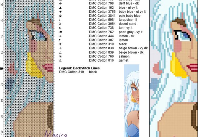 princess_kida_atlantis_the_lost_empire_bookmark_cross_stitch_pattern_