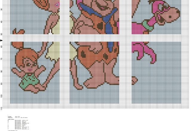 puzzle_the_flintstones_family_cross_stitch_pattern_
