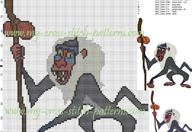 rafiki_the_lion_king_cross_stitch_pattern_