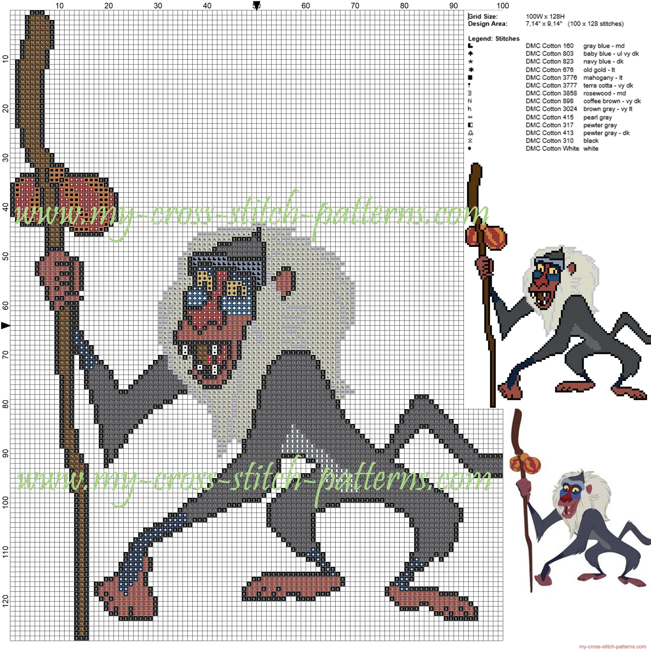 rafiki_the_lion_king_cross_stitch_pattern_