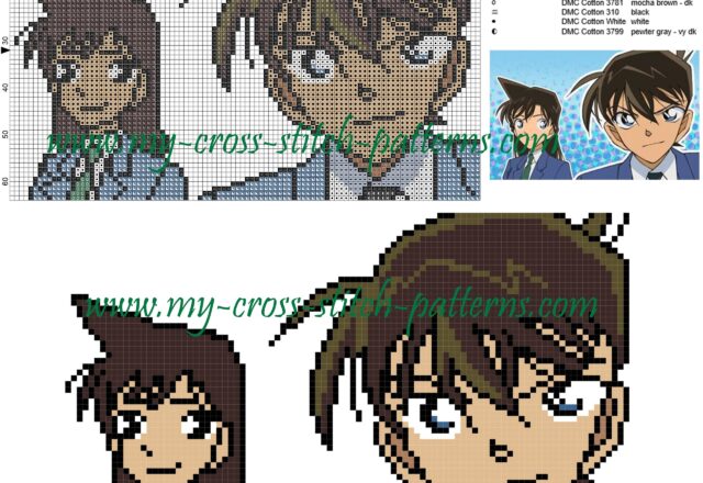 ran_and_shinichi_conan_cross_stitch_pattern_