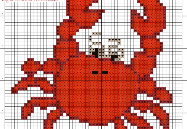 red_crab_cross_stitch_pattern_50x49_x_4_dmc_colors_created_with_crosti