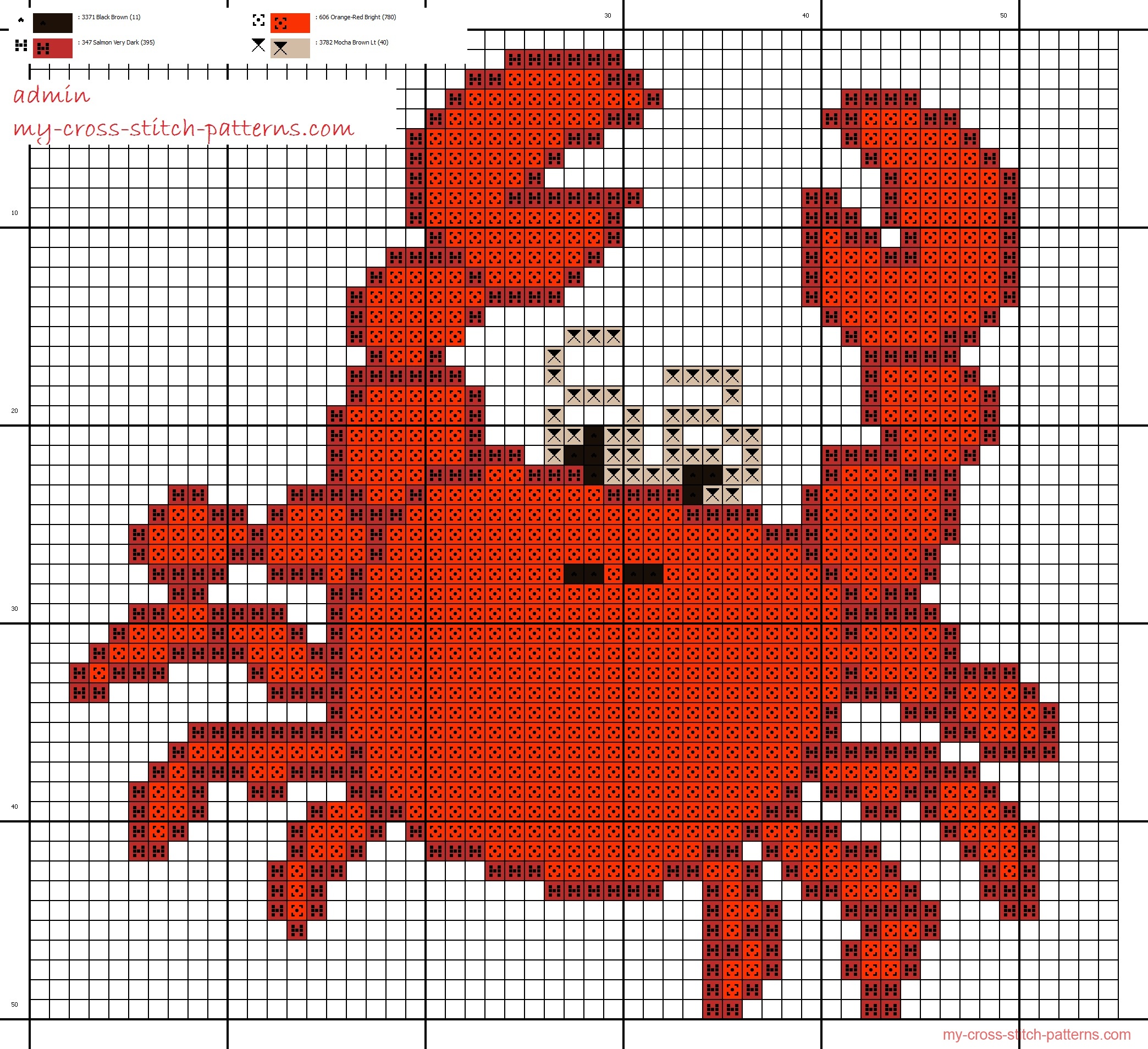 red_crab_cross_stitch_pattern_50x49_x_4_dmc_colors_created_with_crosti