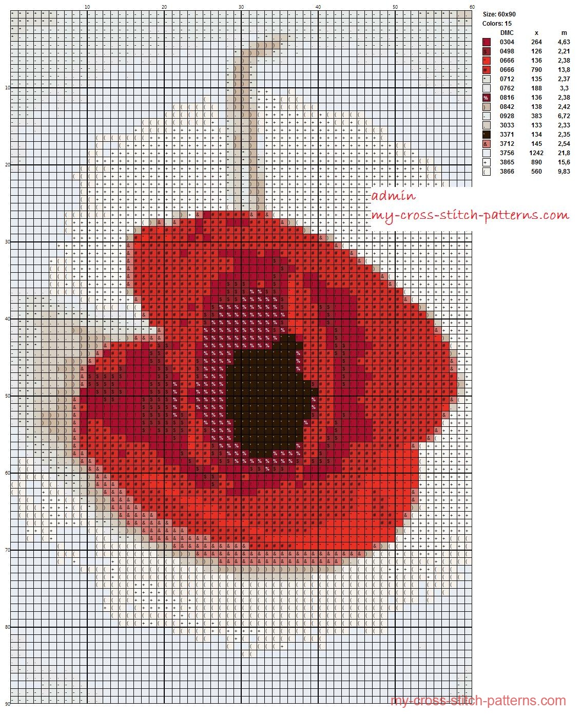 red_simple_poppy_inverted_60x90_15_threads_dmc_scheme_maker