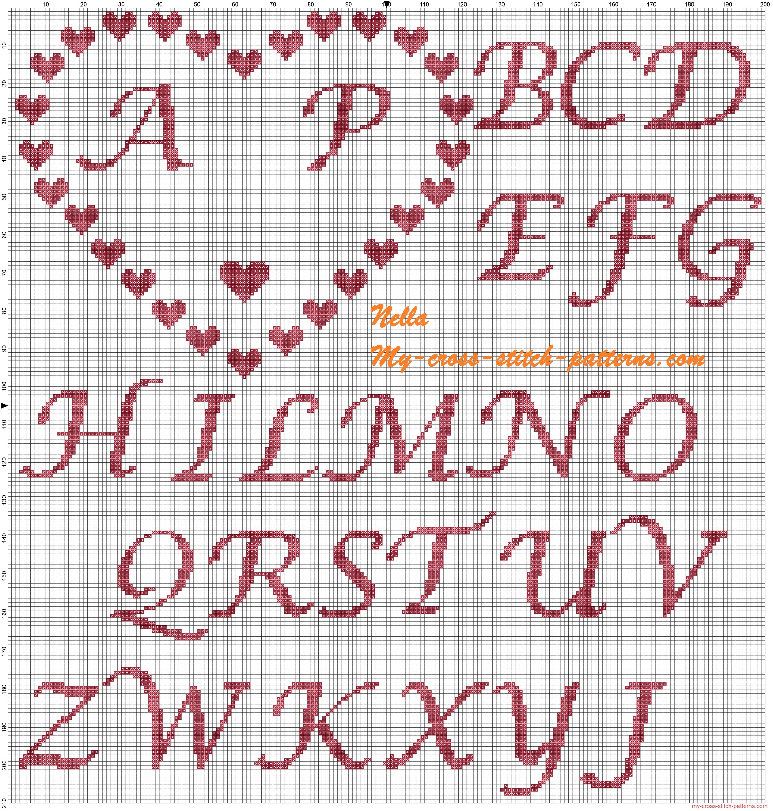 ring_pillows_hearts_and_initials_cross_stitch_pattern