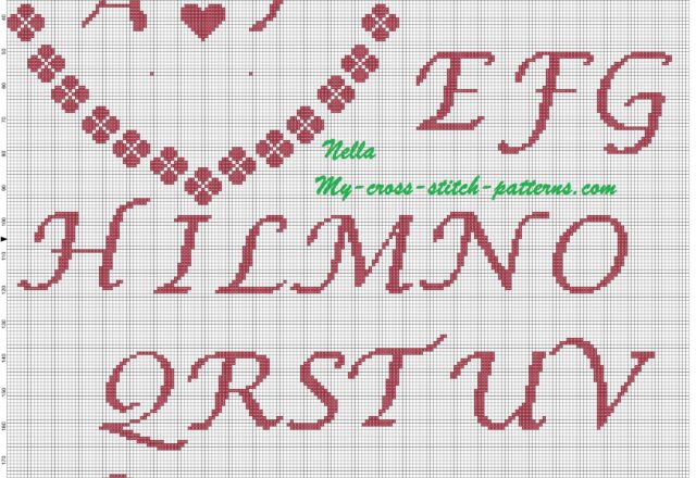 ring_pillows_shamrocks_and_initial_cross_stitch_pattern