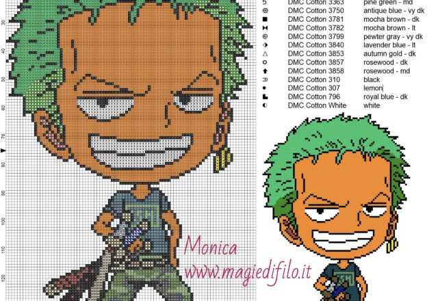 roronoa_zoro_2_cross_stitch_pattern_