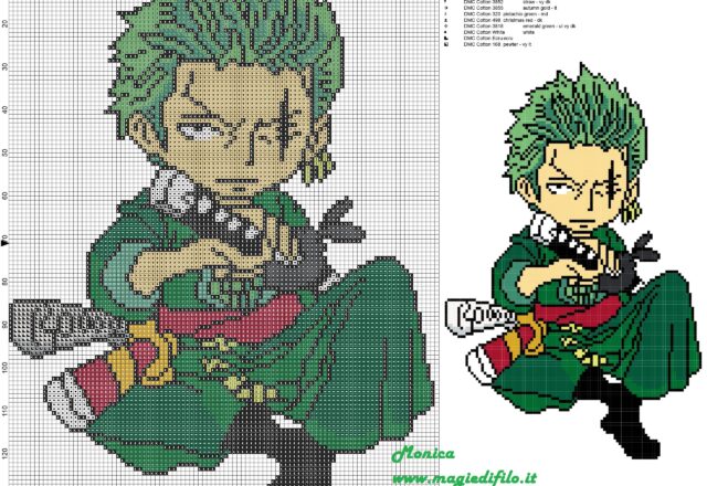 roronoa_zoro_cross_stitch_pattern_