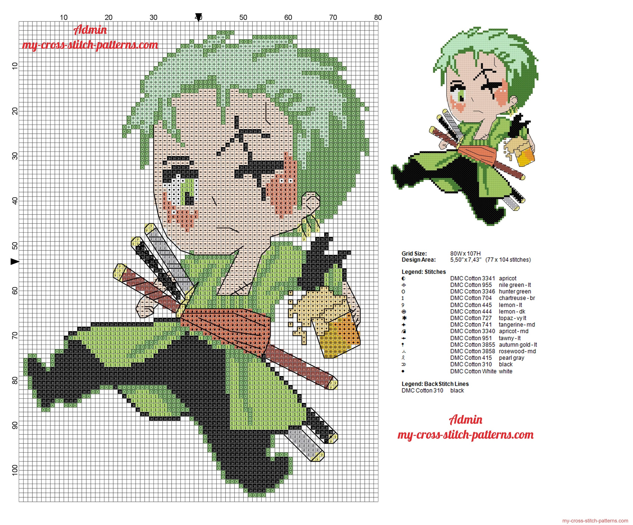 roronoa_zoro_with_a_beer_one_piece_character_cross_stitch_pattern