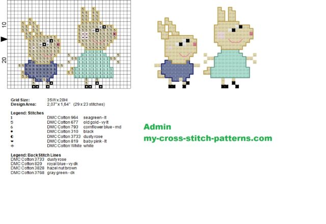rosie_and_robbie_peppa_pig_characters_cross_stitch_pattern_29x23