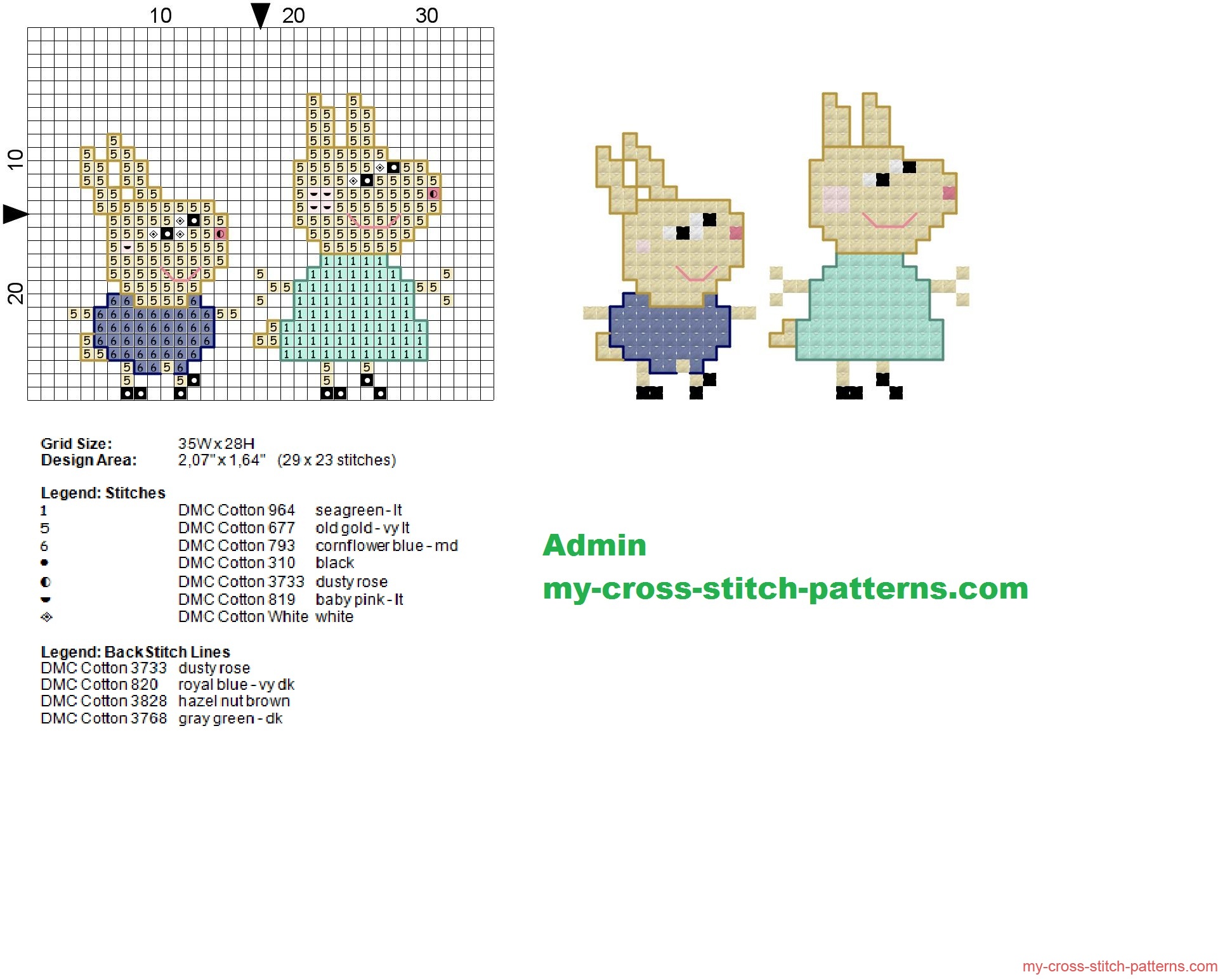 rosie_and_robbie_peppa_pig_characters_cross_stitch_pattern_29x23