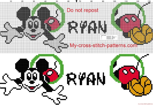 ryan_name_whit_mickey_mouse_cross_stitch_patterns_free