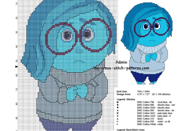 sadness_disney_inside_out_free_cross_stitch_pattern