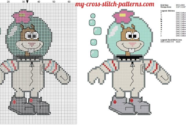 sandy_cheeks_spongebob_cartoon_character_free_cross_stitch_pattern