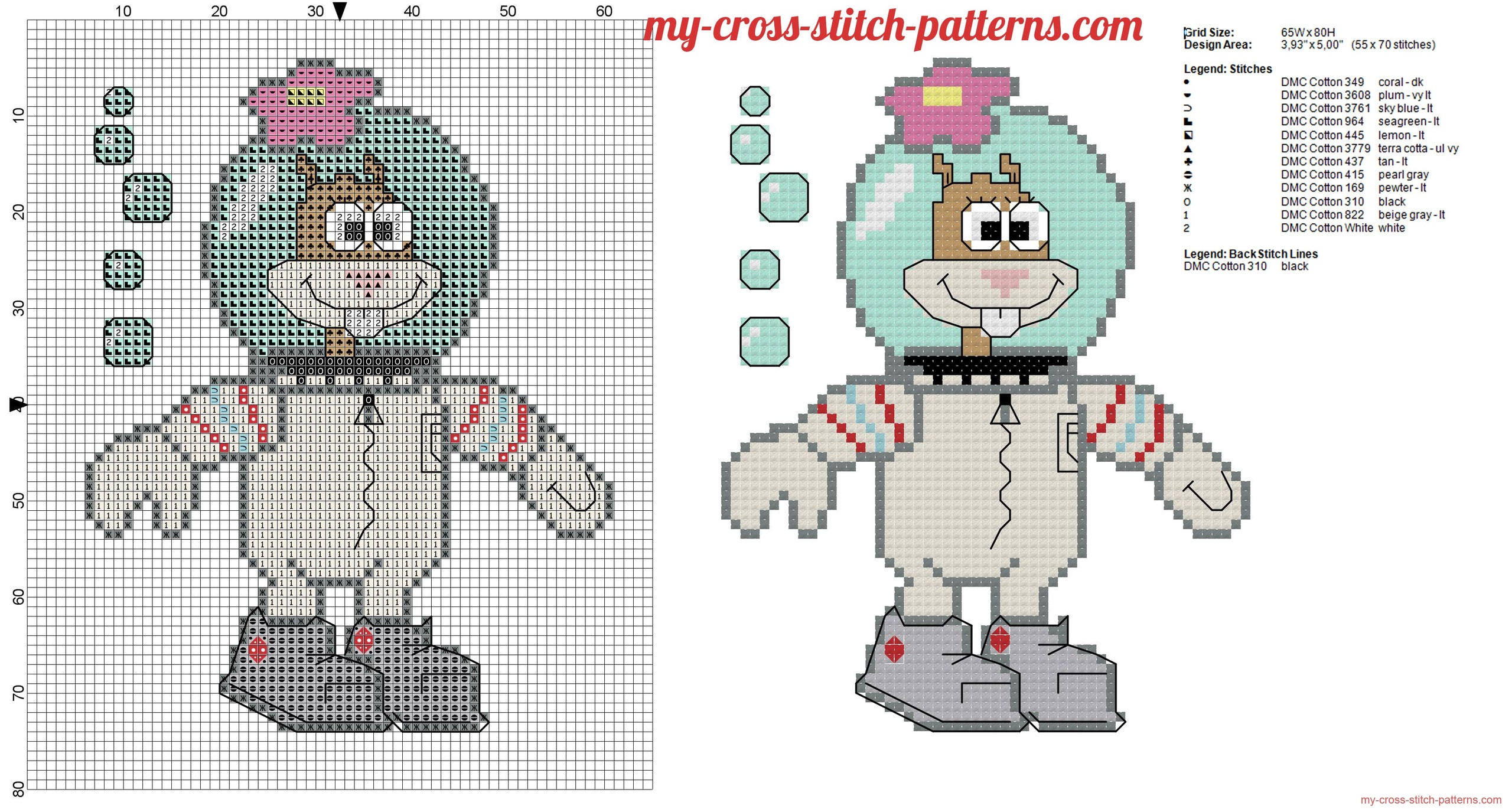 sandy_cheeks_spongebob_cartoon_character_free_cross_stitch_pattern