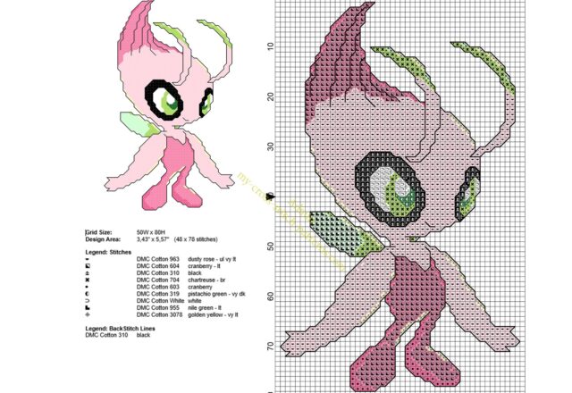 shiny_celebi_free_pokemon_cross_stitch_pattern