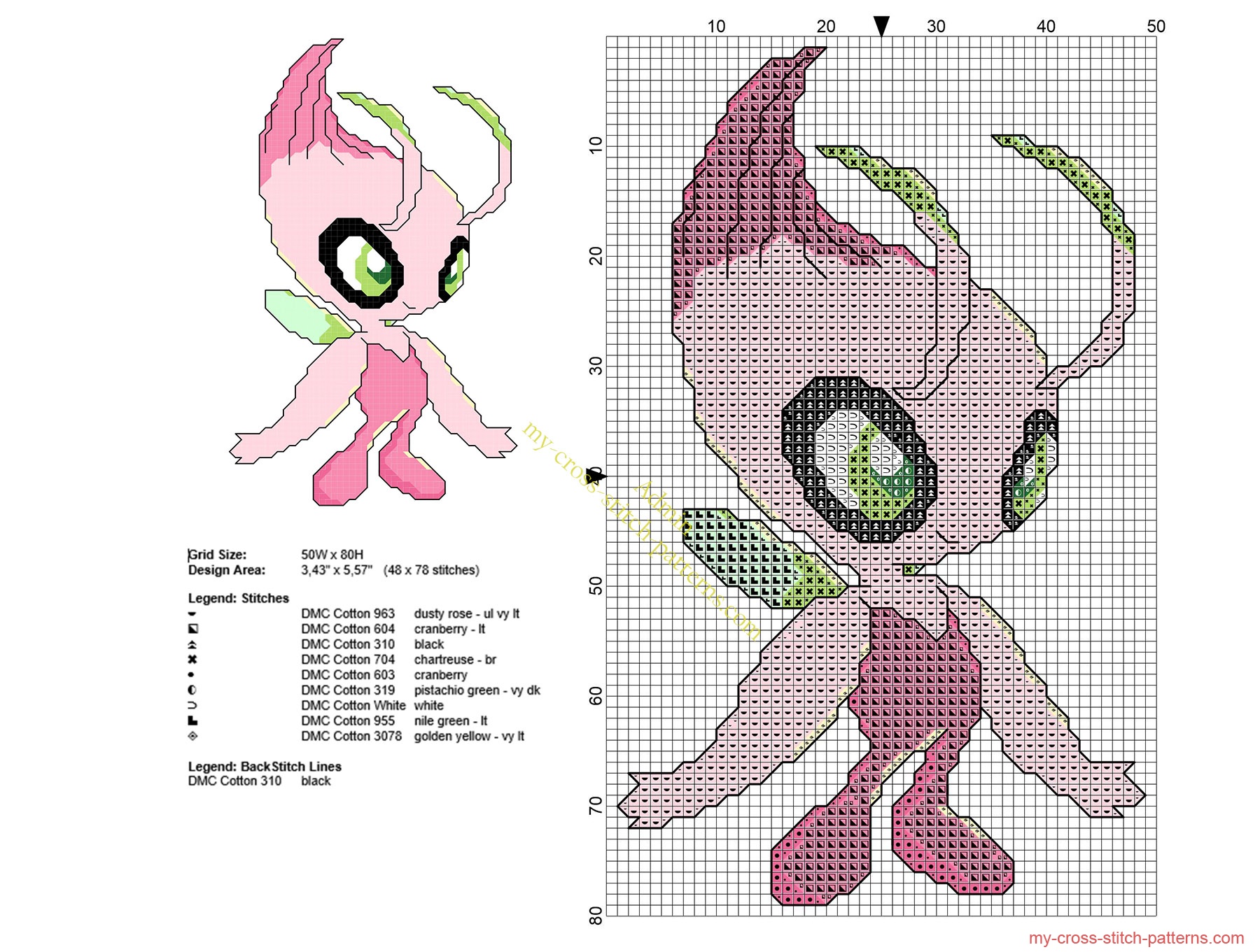 shiny_celebi_free_pokemon_cross_stitch_pattern